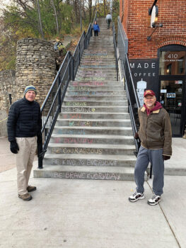 One of eight staircases to hike and get your cardio going in Stillwater, Minn., not unlike Bisbee, Arizona's, many staircases (Photo taken last October by Warren Wasescha)