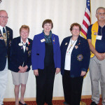 Pictured left to right are District Governor Elect Lion Larry Palmer and current District Governor Lion Sally Hanson from Sun Lakes Lions Club, Lions Clubs International Director Lion Judy Hankom from Hampton, Iowa and from South Tucson Lions Club, First Vice District Governor Elect Lion Barbara Daily and Second Vice District Governor Elect Lion James Whelan.