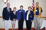 Pictured left to right are District Governor Elect Lion Larry Palmer and current District Governor Lion Sally Hanson from Sun Lakes Lions Club, Lions Clubs International Director Lion Judy Hankom from Hampton, Iowa and from South Tucson Lions Club, First Vice District Governor Elect Lion Barbara Daily and Second Vice District Governor Elect Lion James Whelan.