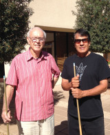 Sam Gilman (left) and Jerry Cisneros are Lucky Shot Pool Club 2013-14 Championship tournament winners in 9-Ball and 8-Ball, respectively. Photo by Gary Vacin.