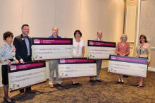 During a ceremony held May 16, Dignity Health Foundation, Hospice of the Valley, Neighbors Who Care, Inc., East Valley Adult Resources and YMCA Outreach Program for Ahwatukee Seniors were each presented with a sizeable donation.