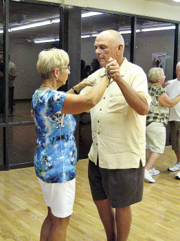 Pat and Bonnie Zilles are seriously practicing their dancing skills!