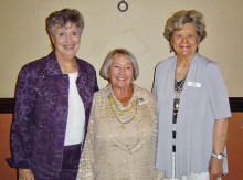 Installation of new officers took place on Thursday, May 29 in the ballroom. Pictured from left to right are Ruth Rinehart, treasurer; Jody Heiman, co-president; Joan Koch, vice president; not pictured are Cora Zuchowski, co-president; and Ruth Pederson, secretary.