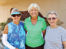 Winners of Fun Day are (left to right) Carolyn Tagatz, Shirley Hutchings and Marj Rasmussen