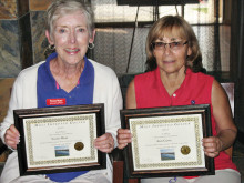 The two Most Improved Golfers for 2013 are Susan Meer (left) and Ann Gavin (right).