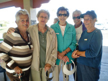 Ready for Lady Putter’s golf are left to right Norine Basset, Bev Herb, Pat Kruse, Sue Core and Shirley Goslin