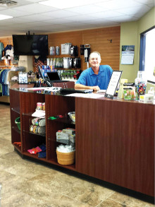 Pro Rick Howell in Sun Lakes Country Club’s new Golf Shop.
