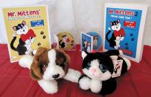 Each Mr. Mittens book comes with a soft toy and a music CD!