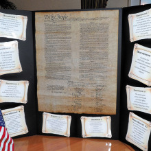 Poster of Constitution surrounded by Bill of Rights