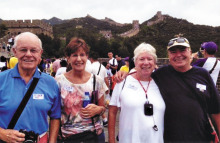 John and Ellie Concannon and Julie and Ken Collier at the Great Wall