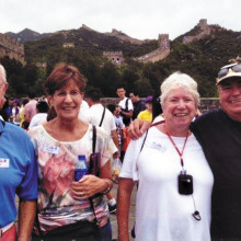 John and Ellie Concannon and Julie and Ken Collier at the Great Wall