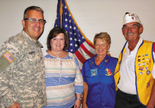 Lt. Hughes, wife Kristi and Betty and Neal Peer