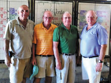 Oakwood/Palo Verde Home and Home winning team (pictured left to right) Neil Siegel (OW), Jack Wortley (PV), Bob Strong (OW) and Jack Hill (PV).