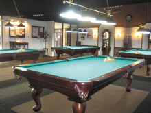 The Cottonwood Billiards Room offers competition on the only nine by four and one-half foot tournament quality tables in Sun Lakes.