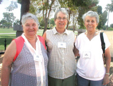 Some members of the Sun Lakes Garden Club are from left to right Mika Baltlyn, Fran Cook and Jan Peterson.