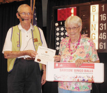 VFW Bingo Manager Elliott Bond and Jane Schaeffer