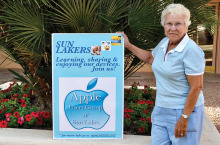 Board member Beverly Shalin invites Apple users to join the Apple Users Club of Sun Lakes to join AUGSL.