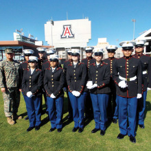 The Marine Corps’ JROTC from Casa Grande at their 2014 drill completion.
