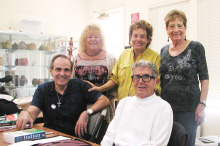 Members of the Italian American Club enjoy an afternoon of conversational Italian. Pictured are from left to right Joe DiFrancesco, Donna Haugland, Janet Bideaux, Lou Pardini and Lynn Przewlocki, la professoéssa.