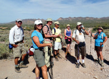 Sun Lakes hikers taking a water break