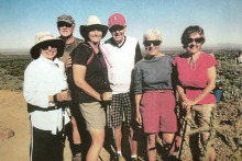 Retread hikers pictured left to right: Nancy Hicks, John Chatfield, Debbie Chatfield, Bill Luffma, Veronica Deuse and Fran Carissimo