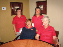 Pictured left to right - seated Jeanine Krause and Susan Meer; standing Linda Liberti and Marcia Gaudioso