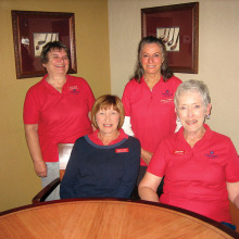 Pictured left to right - seated Jeanine Krause and Susan Meer; standing Linda Liberti and Marcia Gaudioso