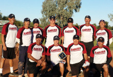 The World Champion Team Ambush: Back row (left to right) Larry Kaufmann, Kenny Sheffield, Joe Ellis, Tim Carmichael, Frank Tanner, Steve Hilby and Mike Gloyd; front, kneeling (left to right) John Underwood, Bruce McClain, Terry Hepner and Chuck Schaan. (Missing, on disabled list: Al Hawkensen, Dave McCormick and Mike Wolfe).