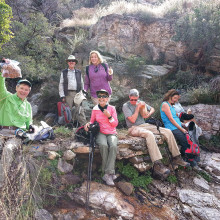 Members of the Sun Lakes Hiking Club take a break!