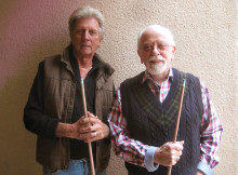 Loren Boulanger (left) and Rod “Babe” Thompson won Lucky Shot Pool Club fall tournament playoffs in 8-Ball and 9-Ball, respectively.