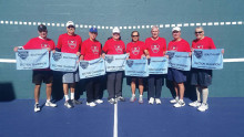 USTA 7.0 Sectional winners are Hal Davis, Jim Utter, Gary Porter, Ken Stanley (captain), Zev Yardeni, Phil Messer, Jerry Rex and Randy McManus