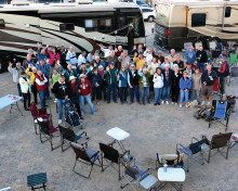 It was like herding cats to get all these folks together for the picture at Quartzite, but we did it! A good time was had by all.