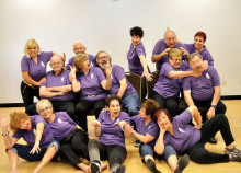 The ImproVables relax at a recent Monday workshop. They are (front row) Joyce Recupido, Sandy Pallett, Phyllis Novy, Sandy Ilsen and Elaine Pilbrow-Cash; (second row) Joella Birlin, Jim McElhanny, Roxy Banta, Jim Nielsen, Andrea Hummel and Ted Peck; (back row) Bob Petrucelli, Janine Schneck, Howard Hummel and Joan Berger.