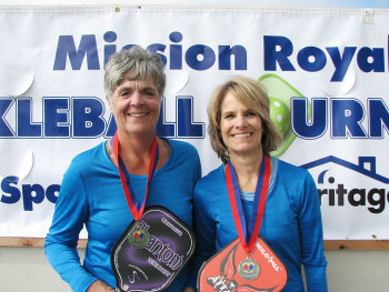 Mission Royale Women's Doubles Silver medal winners Patty True and Dianne Zimmerman