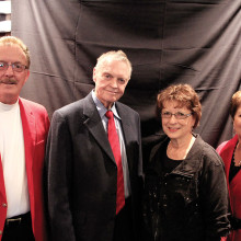 Former Nebraska football coach Tom Osborne and his wife Nancy (second and third from left) were photographed with Sun Lakers Bill (far left) and Mary Fitzke (far right) during the annual Nebraska State Dinner February 28.
