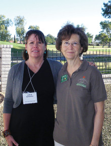 Leslie Schleicher with February Program speaker Lee Ann Aronson