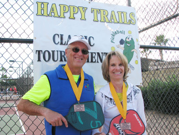 Happy Trails 4.5 Mixed Doubles Bronze medal winners David Zapatka and Dianne Zimmerman