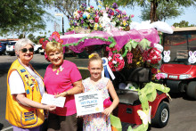 The CWPV Golf Cart Parade first place winner for Best Decorated was Dorothy Deschenes.