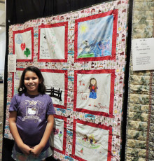 Encouraged by her grandmother, Rita Magee, Avery Magee and Brownie Troop 617 became the youngest quilters in Agave Quilt Show history. Hats off to the next generation.