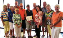 Bright Lights team (left to right) are Bernie and Joe Tighe, Denise and Don Peterson, Roseann and Ernie Soczka, Paddy Newton, Pam Mason and Dick Thomas, Janet and Ron Jackson and Carol McCulley