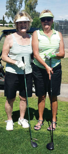 Guest Day March 17 - Teri Tinney (guest) playing golf with Chris Frazon (member)