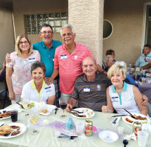 Pictured left to right: back row Susan Schaeffer, Lloyd Schaeffer and John Gaudioso; front row Jo Anne Gaudioso, Lou Giallonardo and Dolly Giallonardo