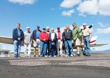 These 11 members of the Aero Club enjoyed a breakfast fly-in to Payson. Photo by J.R. Scheidereiter.