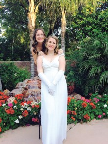 Debutante Kristen Carrieres (front) with sister Katelyn Carrieres