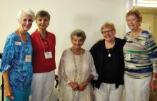 Garden Club Presidents (left to right) Debby McDonald, Margorie Wright, Eleanor Davis, Judy Yaryan and Diane Beatty