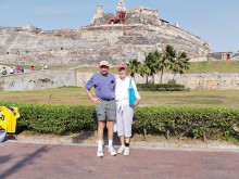 Pam and Ray Johnson in Cartegena in April