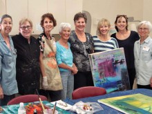 Pictured (left to right) JoAnne Horner, Judy Yaryan, Sheila Petriello, Sally Kiste, Joyce Weary, Penny Benjamin Peterson (Instructor), Jill Townsend and Jill Curcio. Photo taken by Diane Hitt.