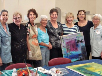 Pictured (left to right) JoAnne Horner, Judy Yaryan, Sheila Petriello, Sally Kiste, Joyce Weary, Penny Benjamin Peterson (Instructor), Jill Townsend and Jill Curcio. Photo taken by Diane Hitt.