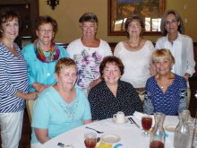 Enjoying the Lady Putters’ spring luncheon are front row (left to right) Peggy Clapp, Elaine Dougher and Roxanne Manz; back row (left to right) are Mitzi Iverson, Linda Barber, Margaret Kelly, Terri Sterken and Kathy Rusche.