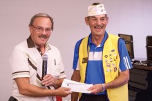 Presenting check to the VFW